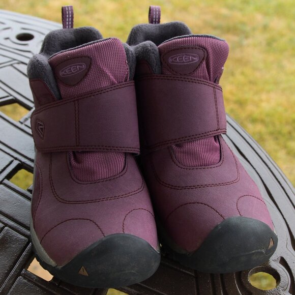 Keen Dry Waterproof Purple Gray Hiking Boots Style 1020134 -  Big Kid Size 6 - Picture 6 of 12